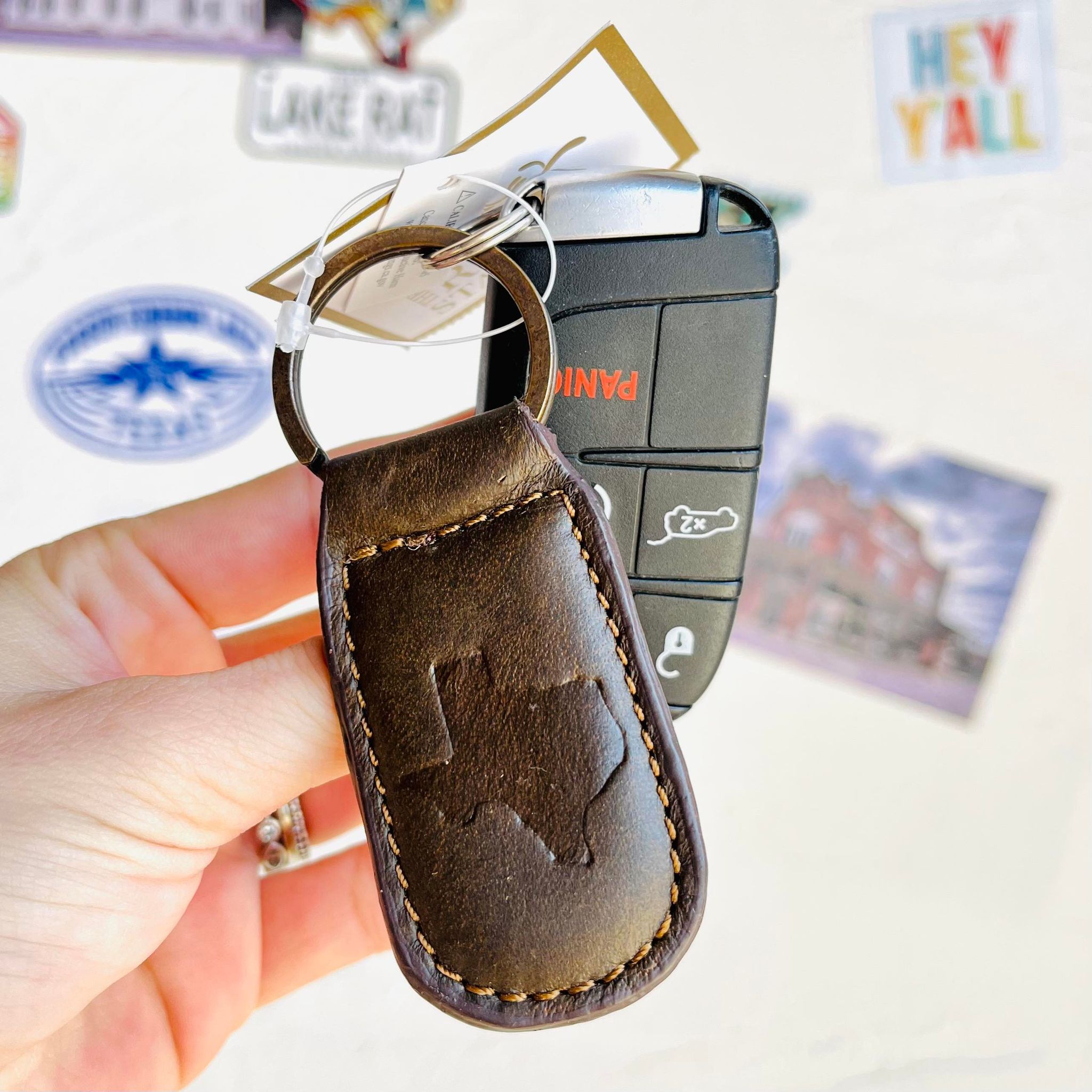Dodge store leather keychain