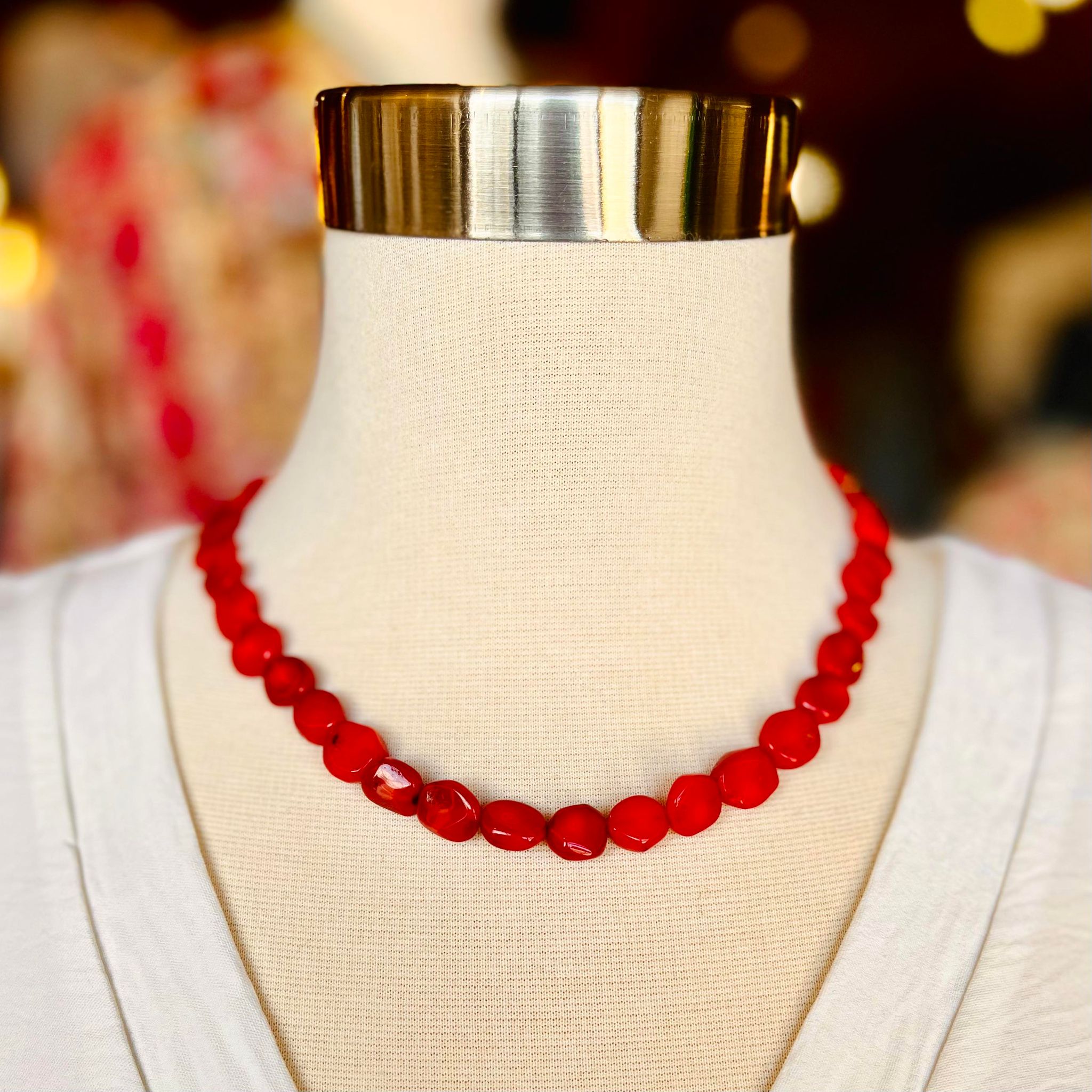 Red rock necklace hot sale